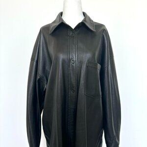 Babaton Black faux Leather Jacket